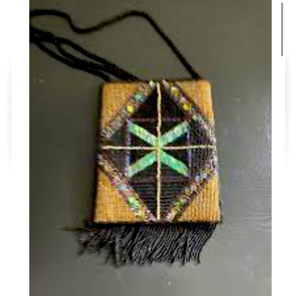 Ermo Beaded Crossbody Bag - Multicolor 7” L x 6” W